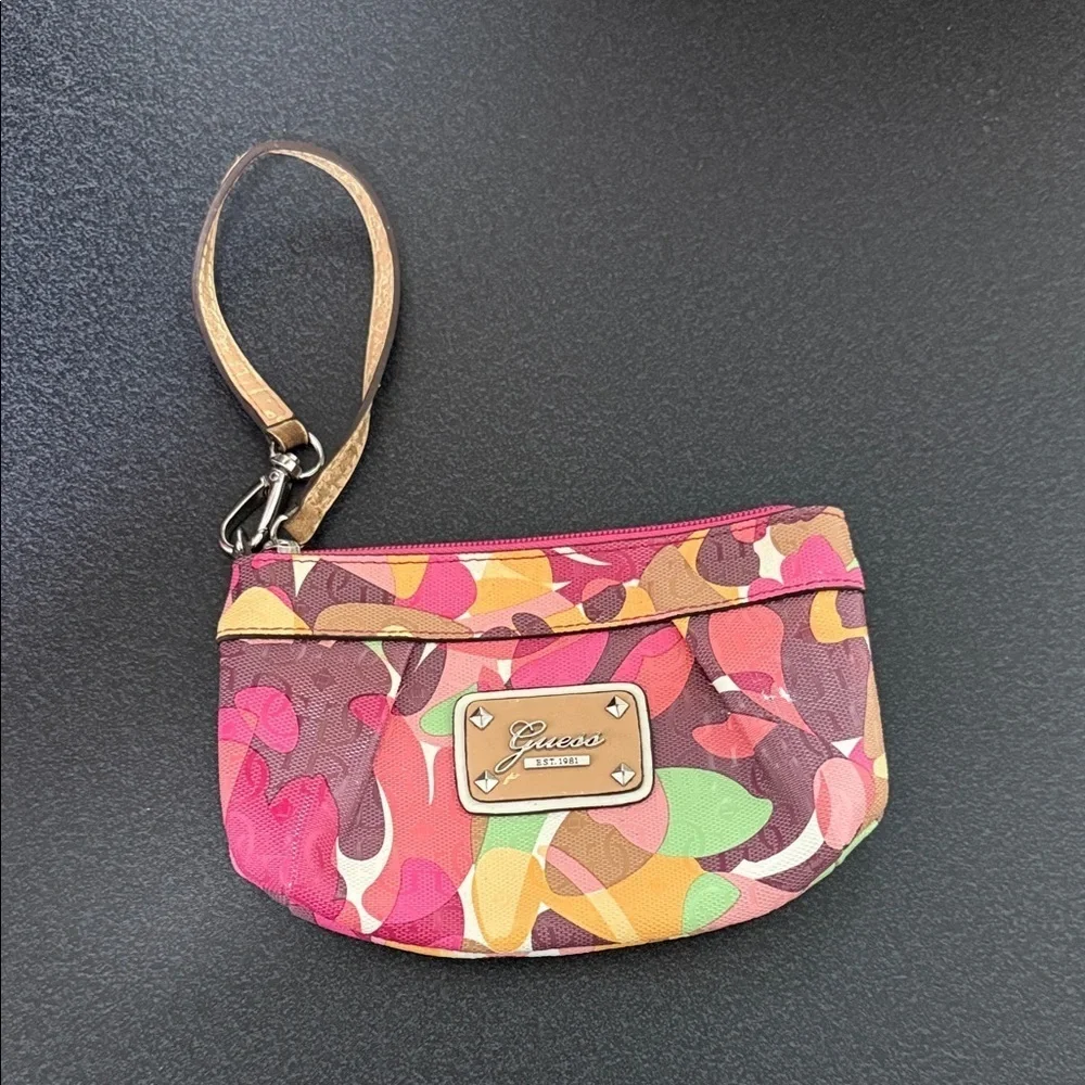 Guess Women's Colorful Patterned Wristlet Y2K